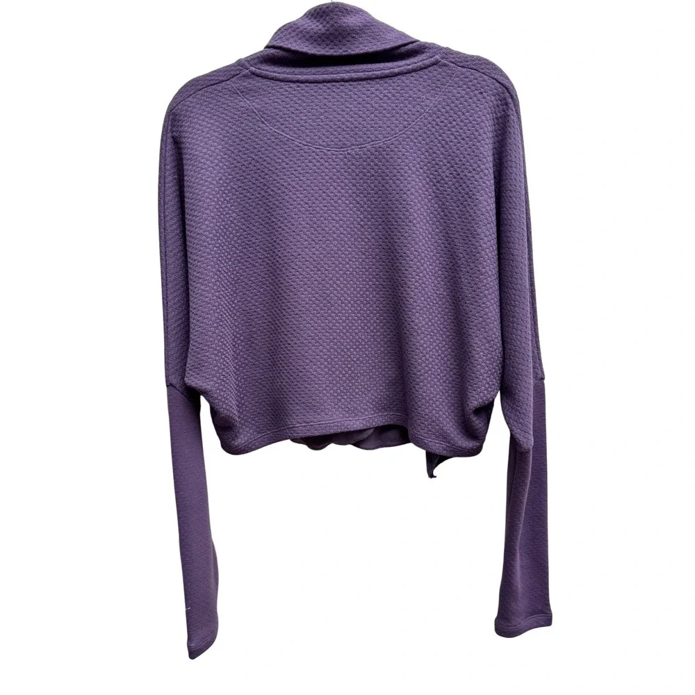 Nike Dri-FIT‎ Wrap Jacket Asymmetrical Cowl Neck Purple Size Medium Activewear